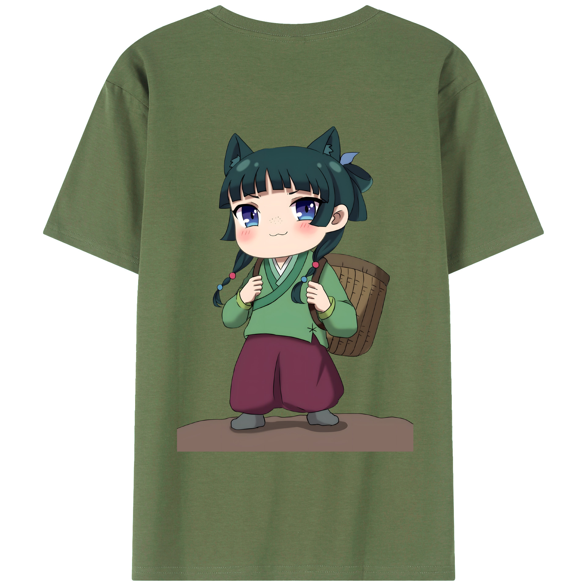 （画像用） 薬屋のひとりごと The Apothecary Diaries 綿100％ メンズ半袖Tシャツ（バックプリント） 通気性
